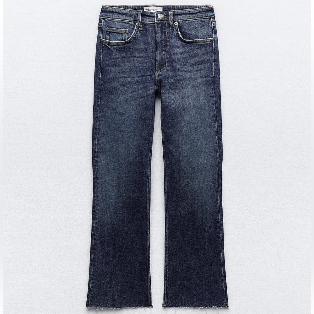 Zara TRF Mid Rise Cropped Flare